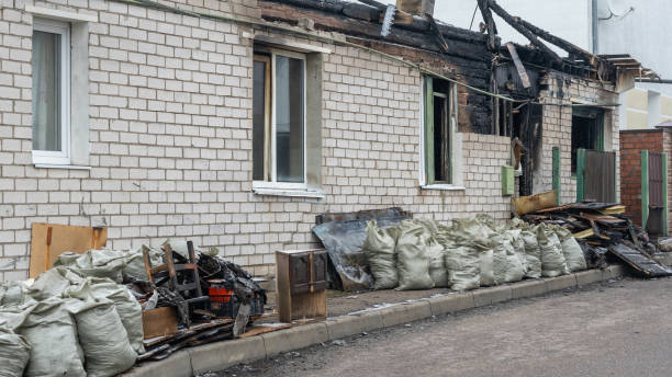 Professional Fire Damage Repair technician working in Riverside, MD